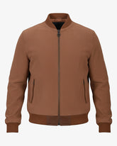 Lecce – Men’s Cognac Leather Bomber Jacket